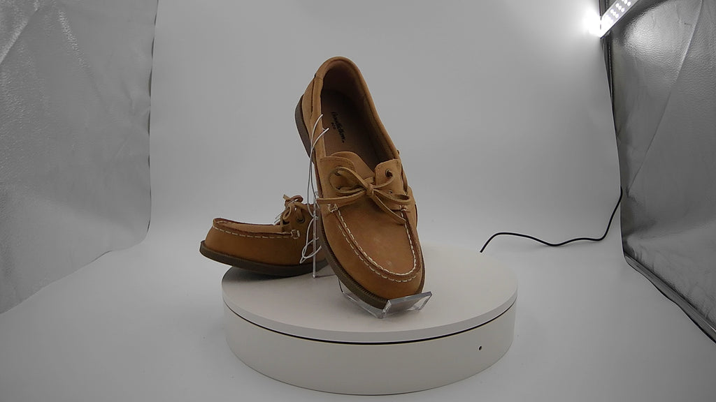 Men's Bennett Genuine Leather Loafers with Memory Foam Insole - Goodfellow & Co Cognac 7: Pull-On, Flexible Outsole