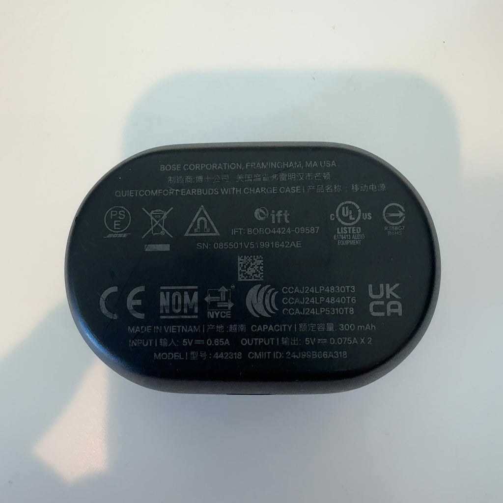 Bose Quietcomfort Wireless Noise Cancelling Bluetooth Earbuds - Black