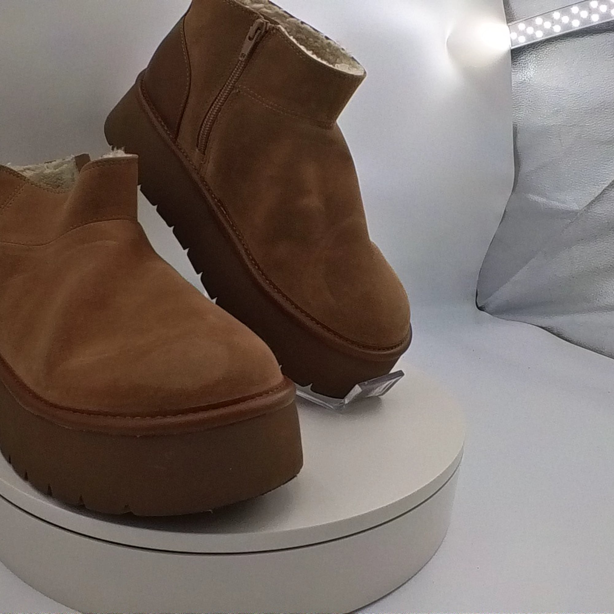 Women’s Missy Faux Suede Boots With Memory Foam Insole - Wild Fable Chestnut 8