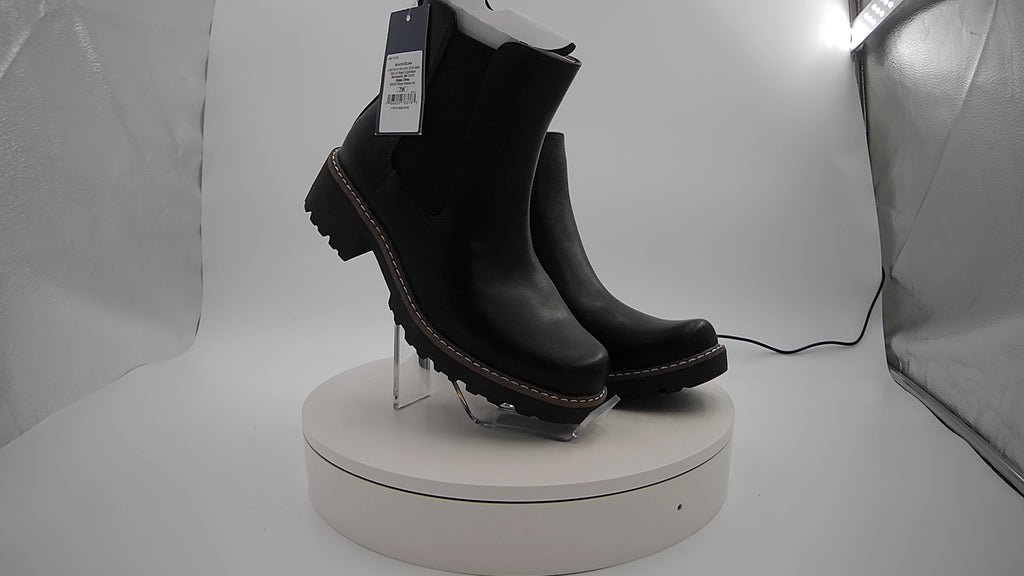 Women's Celina Ankle Chelsea Boots with Memory Foam Insole - Universal Thread Black 7W: Ankle Height, Block Heel