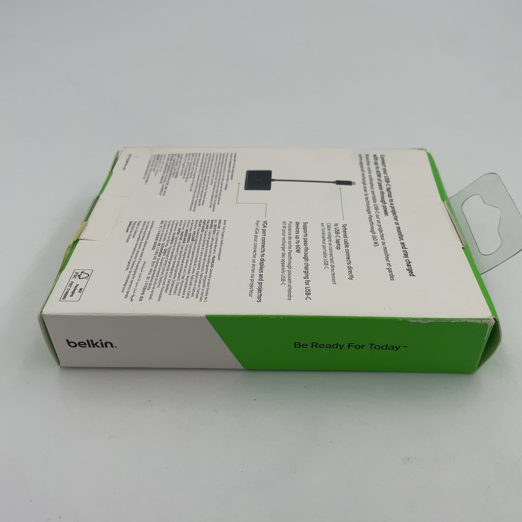 Belkin Usb-C To Vga Adapter With 60W Power Delivery: Male-To-Female Connection Adapter