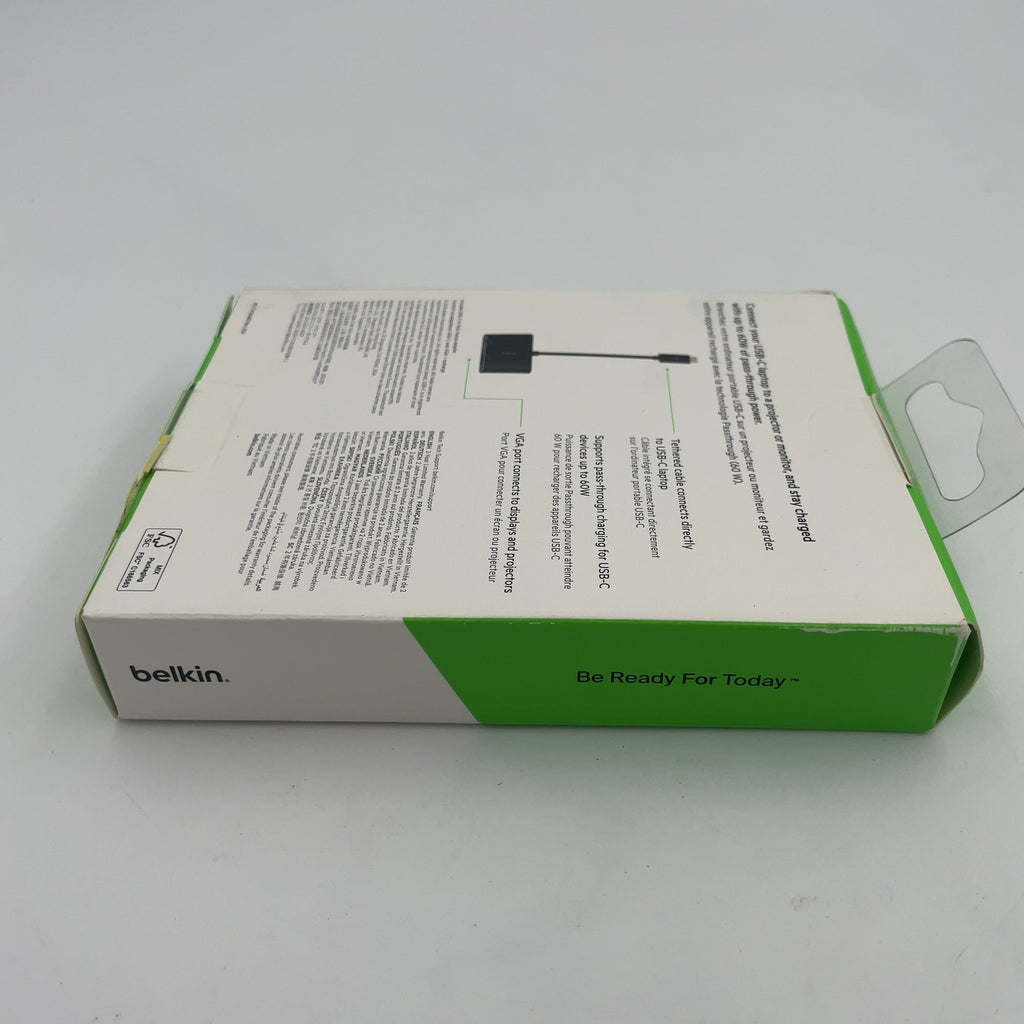 Belkin Usb-C To Vga Adapter With 60W Power Delivery: Male-To-Female Connection Adapter