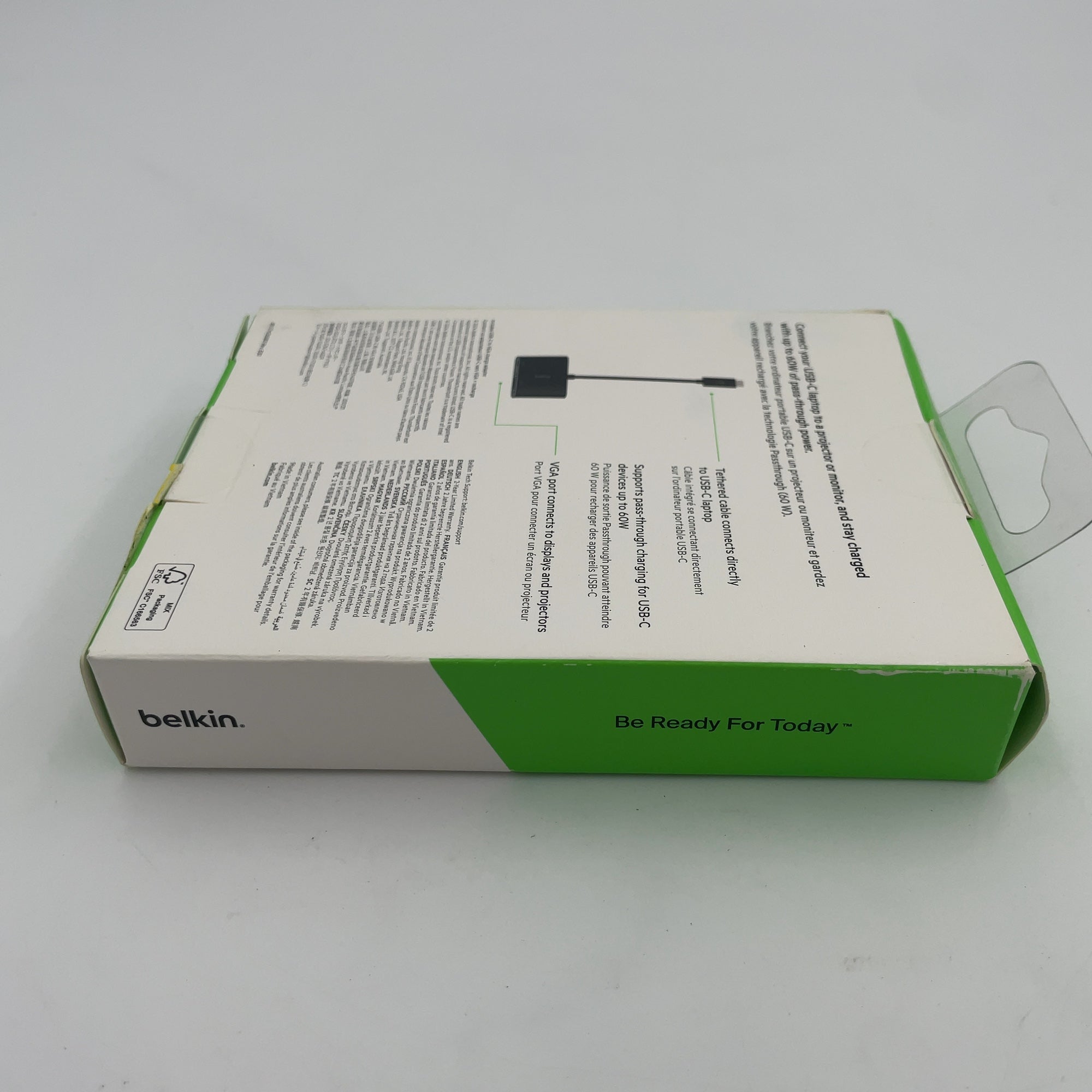 Belkin Usb-C To Vga Adapter With 60W Power Delivery: Male-To-Female Connection Adapter