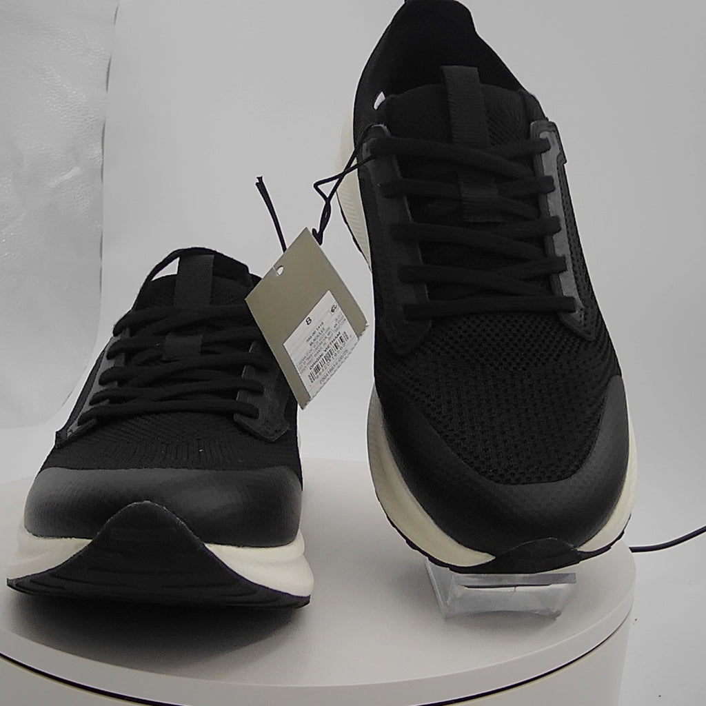 Men's Lee Knit Sneakers With Memory Foam Insole - Goodfellow & Co Black 8: Lace Up, Cushioned Footbed, Treaded Outsole