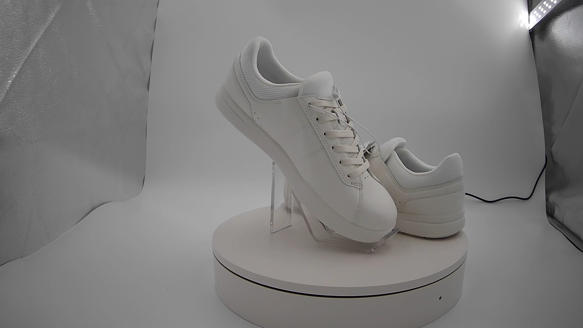 Men's Scout Sneakers - Goodfellow & Co White 7: Lace Up, Cushioned Footbed, Mesh Construction