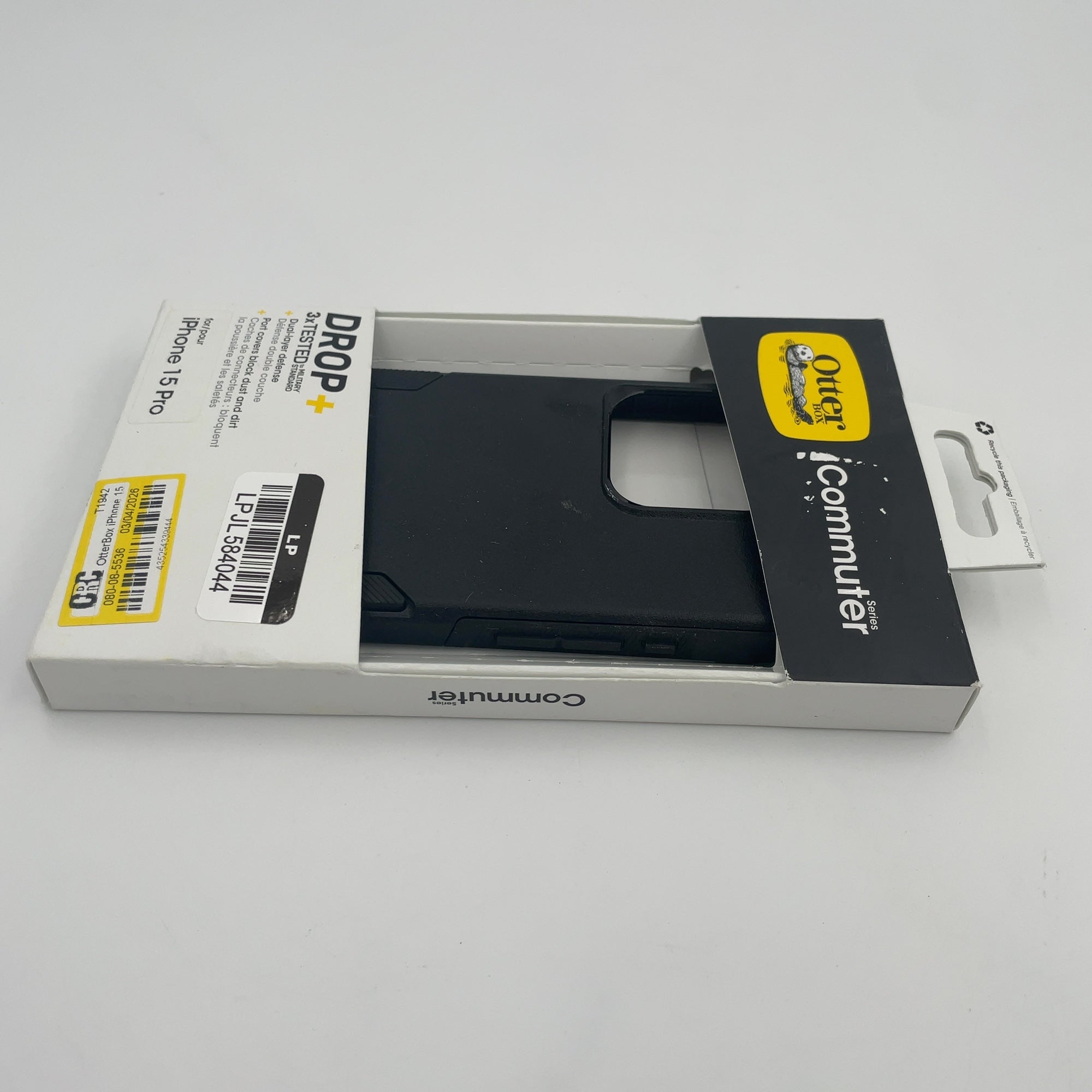 Otterbox Iphone 15 Pro Commuter Series Case - Black: Polycarbonate, Bump-Resistant