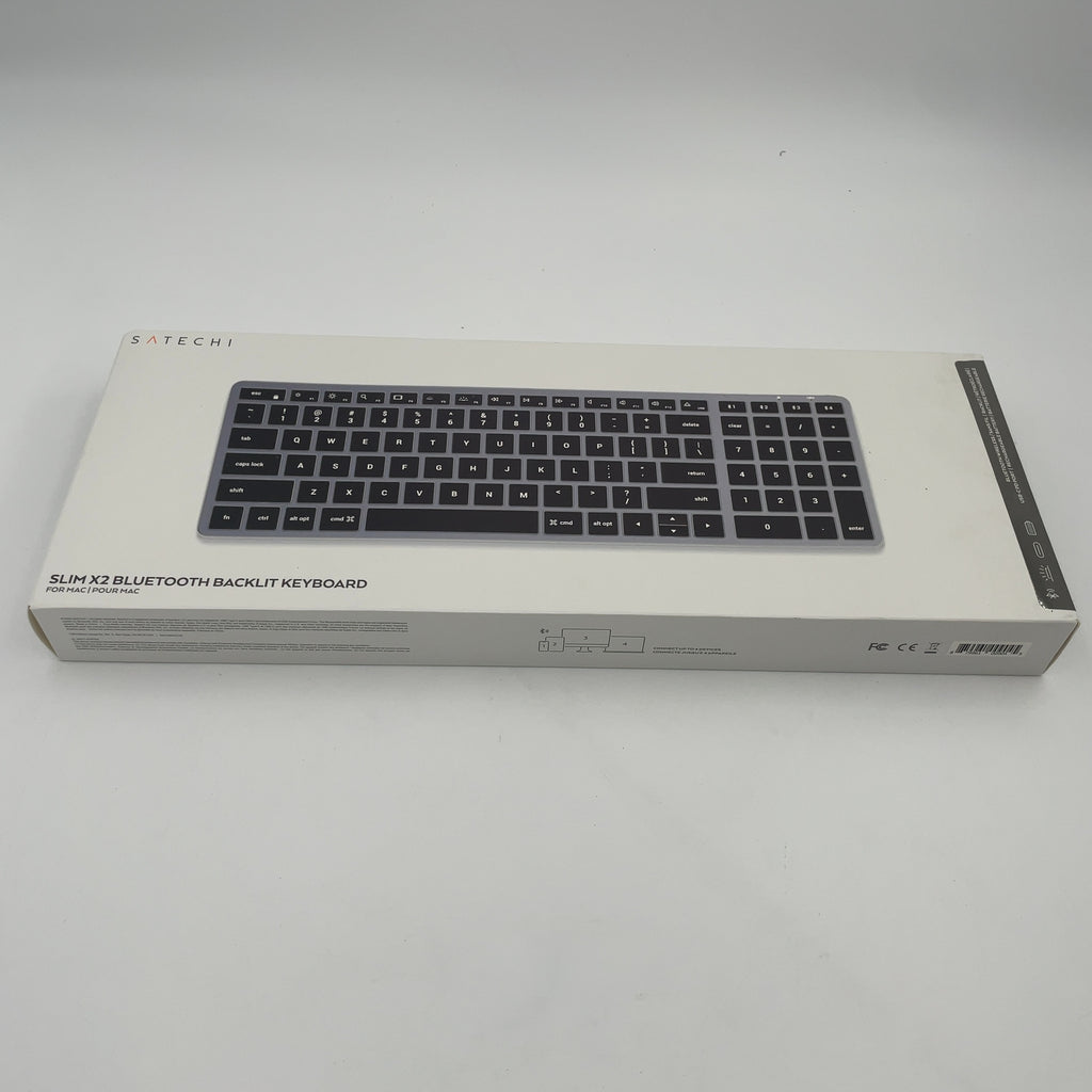 Satechi Slim X2 Bluetooth Keyboard - Space Gray: Mechanical, Backlit, Usb-C