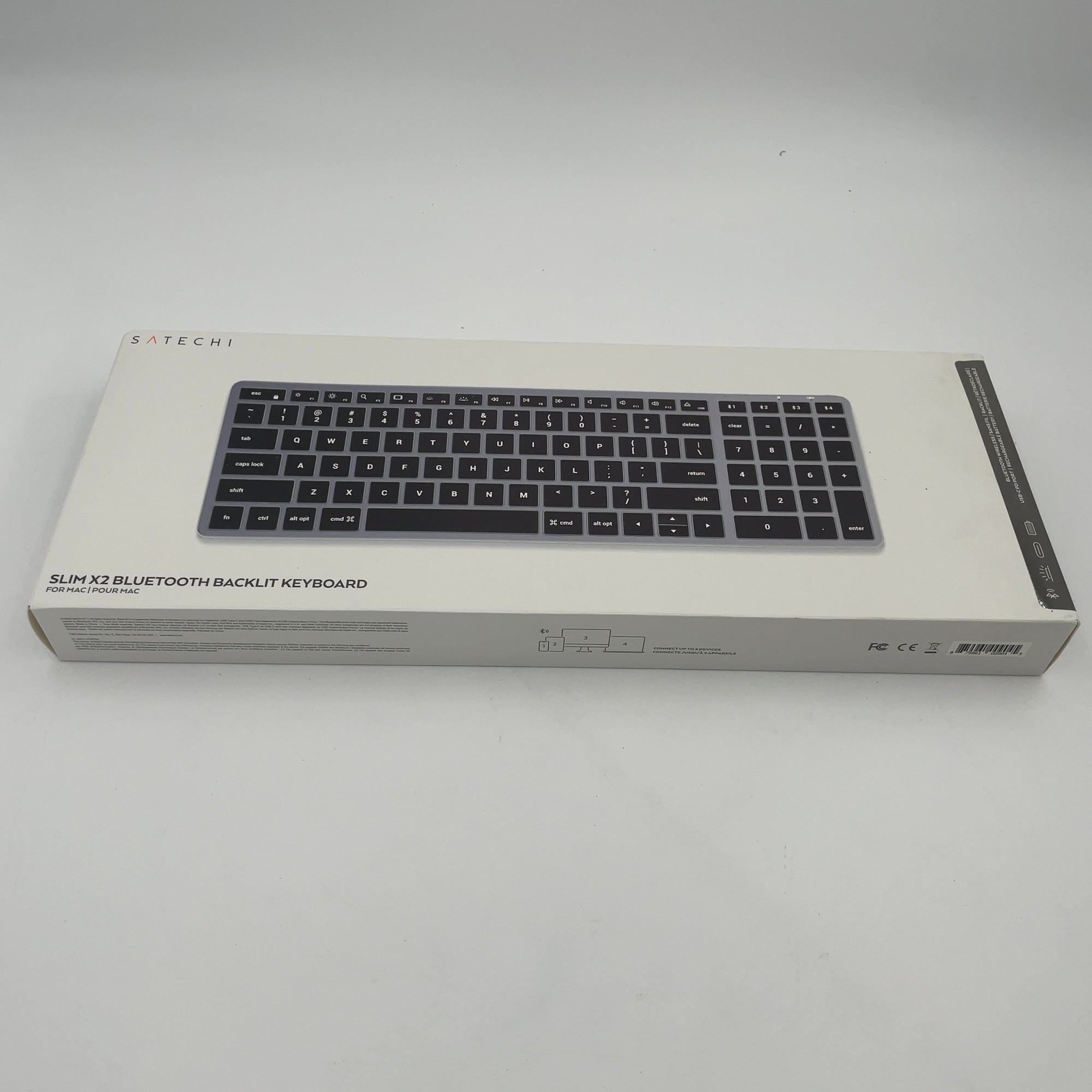 Satechi Slim X2 Bluetooth Keyboard - Space Gray: Mechanical, Backlit, Usb-C