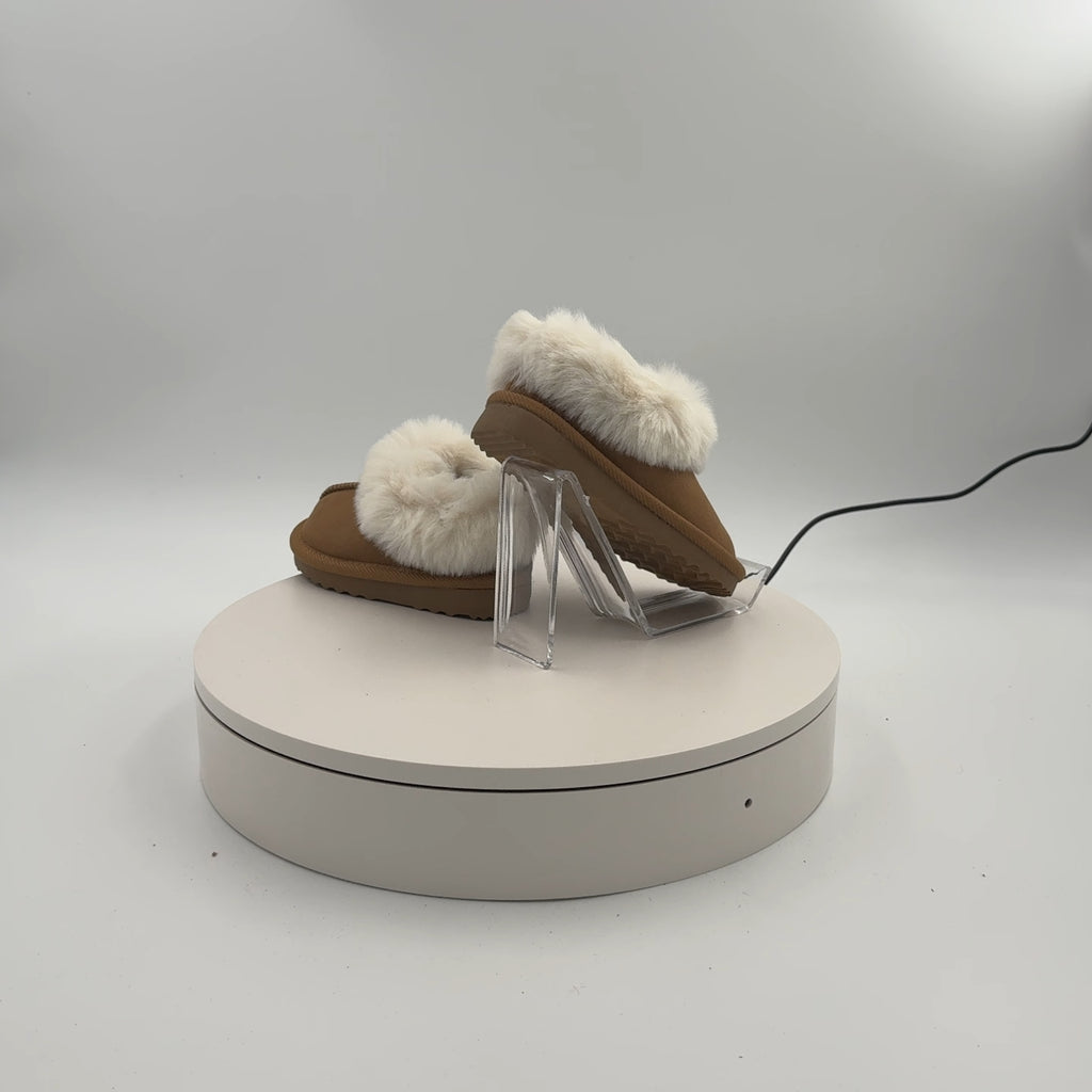 Kids' Inez Scuff Slipper - Cat & Jack Brown 2
