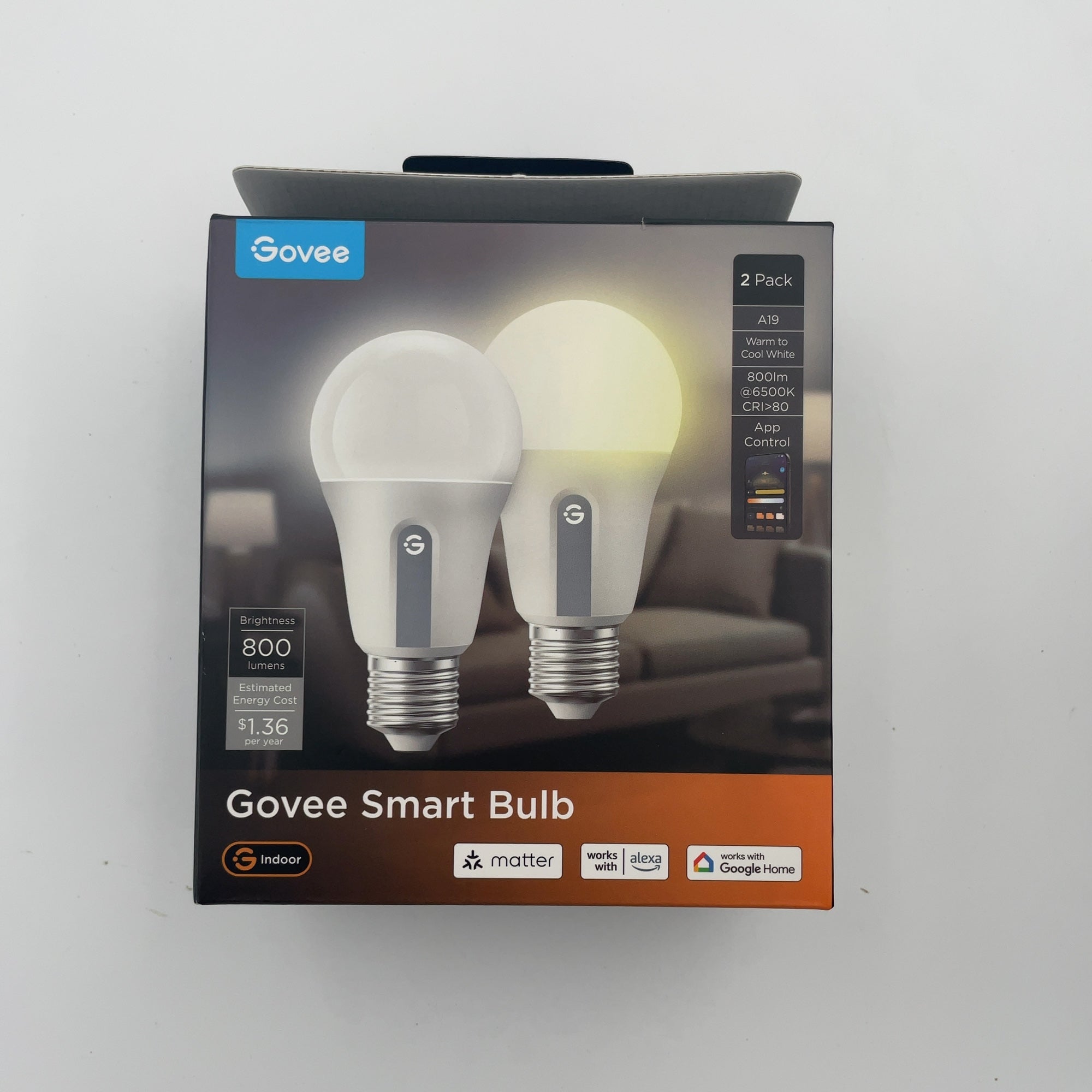 Govee A19 800 Lmn White Bulbs 2Pk (Please Be Advised That Sets May Be Missing Pieces Or Otherwise Incomplete.)