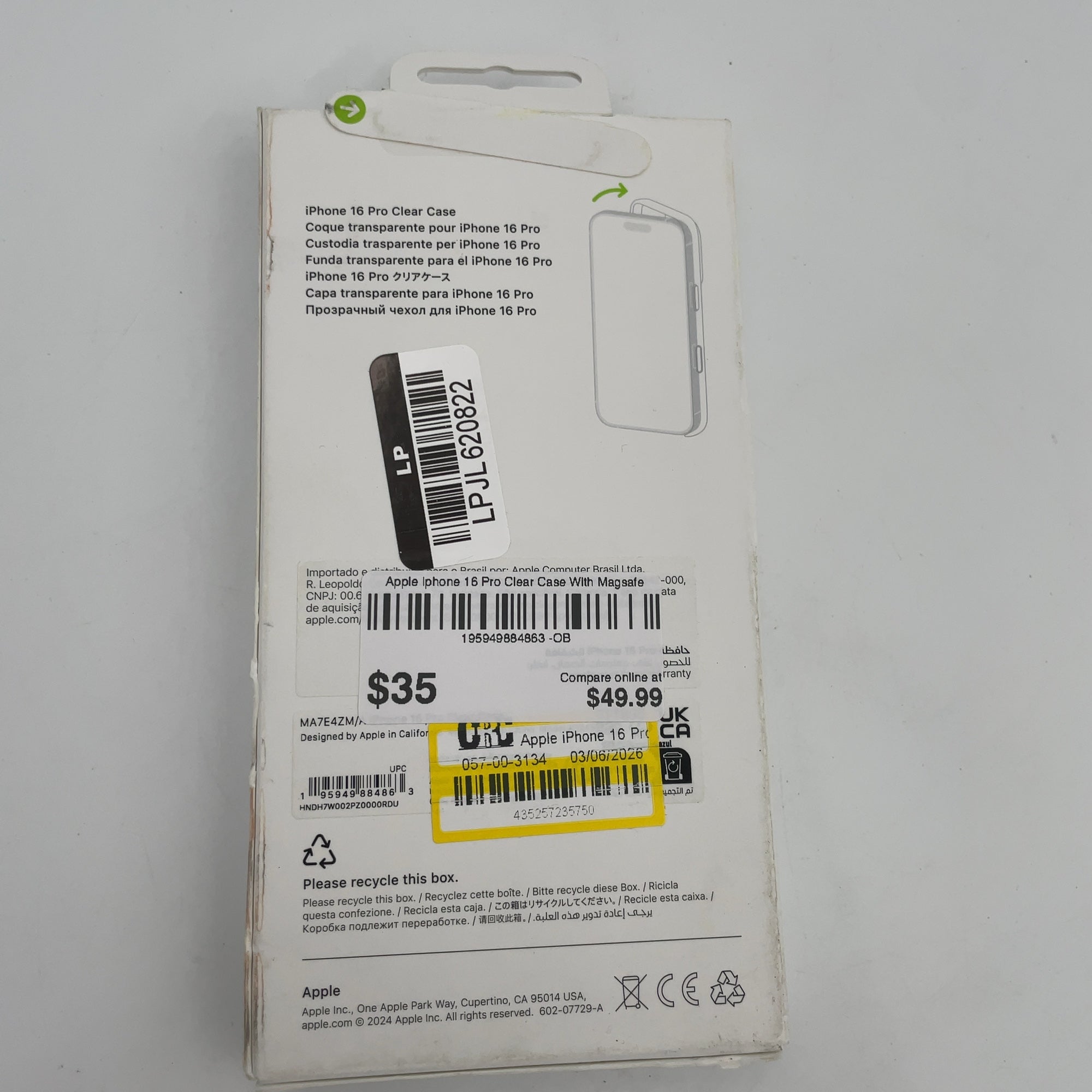 Apple Iphone 16 Pro Clear Case With Magsafe