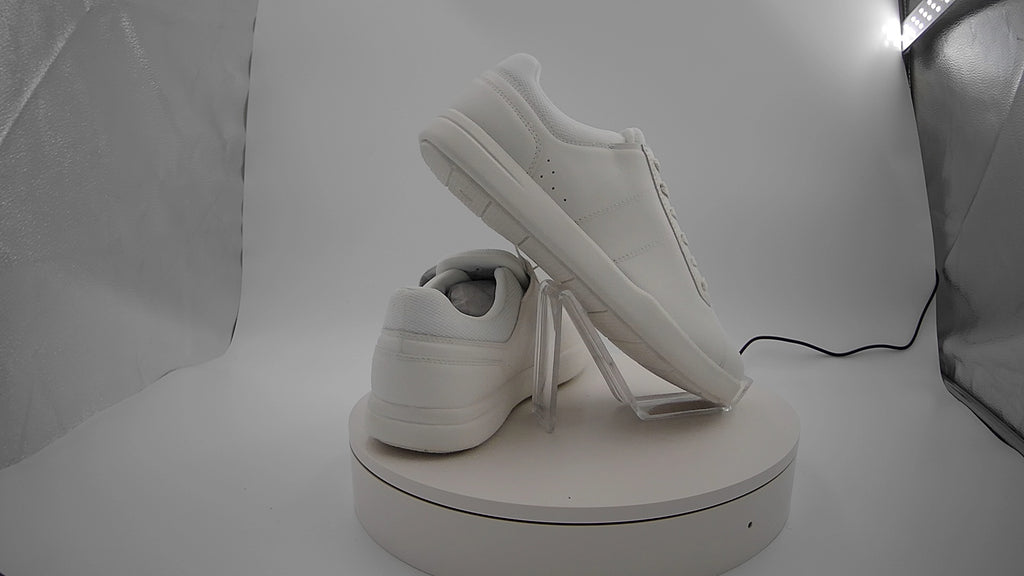 Men's Scout Sneakers - Goodfellow & Co White 8: Lace Up, Cushioned Footbed, Mesh Construction