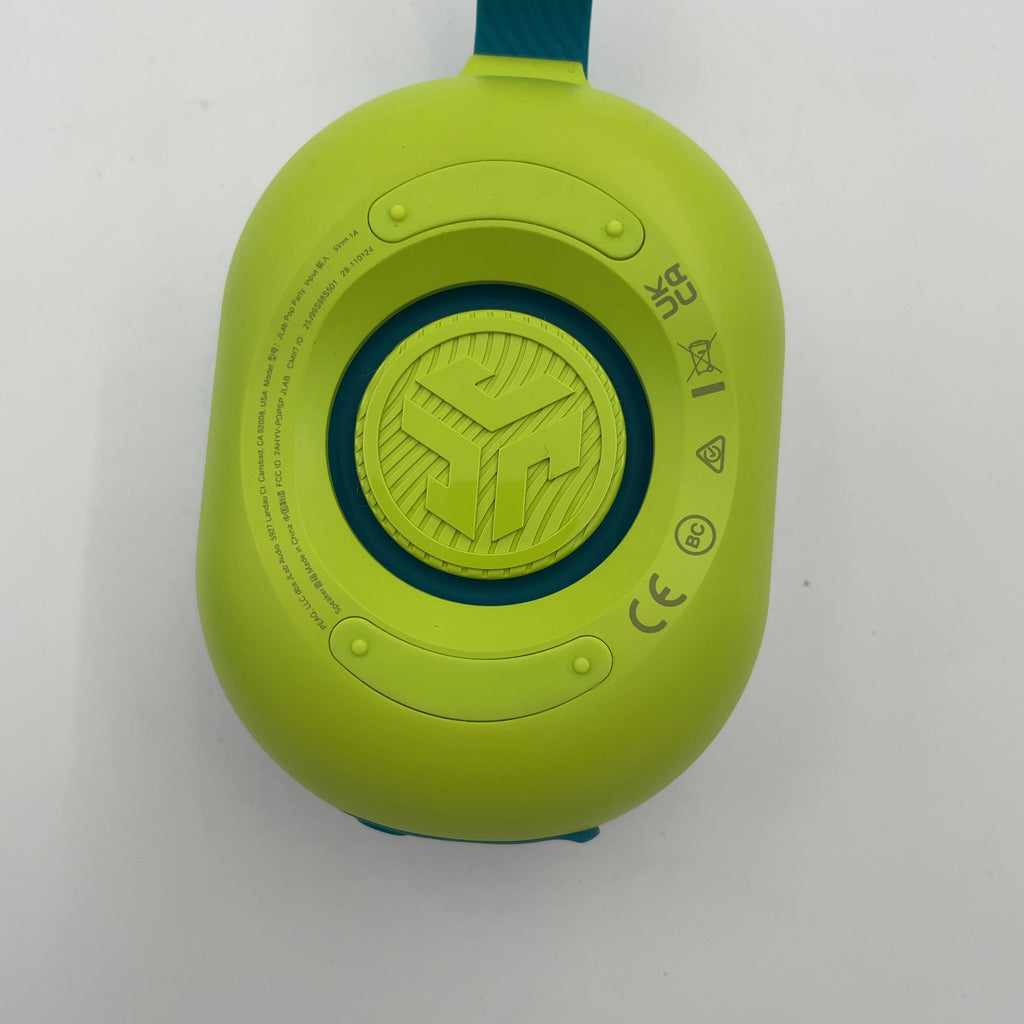 Jlab Pop Party Portable Speaker - Lime Green: Waterproof, Usb-C, Bluetooth, Led Light
