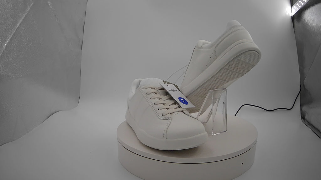 Men's Scout Sneakers - Goodfellow & Co White 7: Lace Up, Cushioned Footbed, Mesh Construction