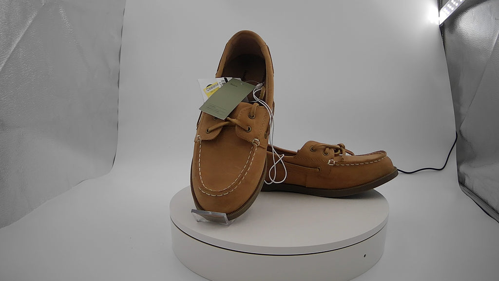 Men's Bennett Genuine Leather Loafers with Memory Foam Insole - Goodfellow & Co Cognac 9: Pull-On, Flexible Outsole