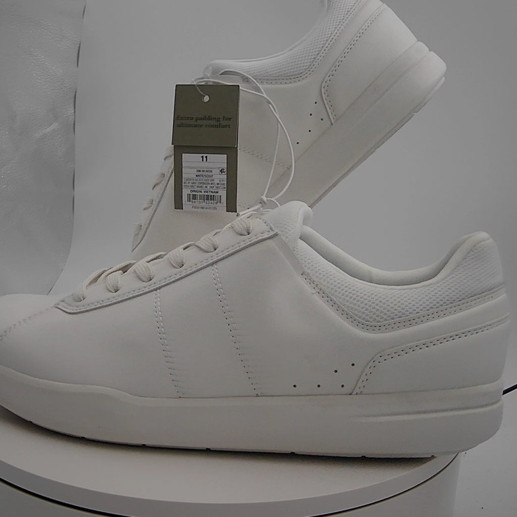 Men's Scout Sneakers - Goodfellow & Co White 11: Lace-Up, Cushioned Footbed, Mesh Construction, Medium Width