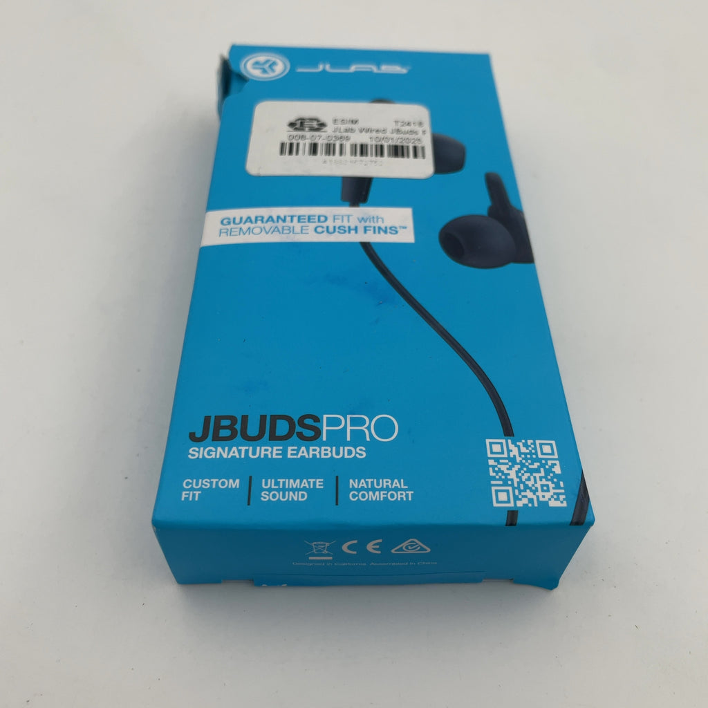 Jlab Wired Jbuds Pro With Universal Mic 3.5 Mm Trrs Right-Angled - Black: Silicone Ear Cushion, Lightweight Design