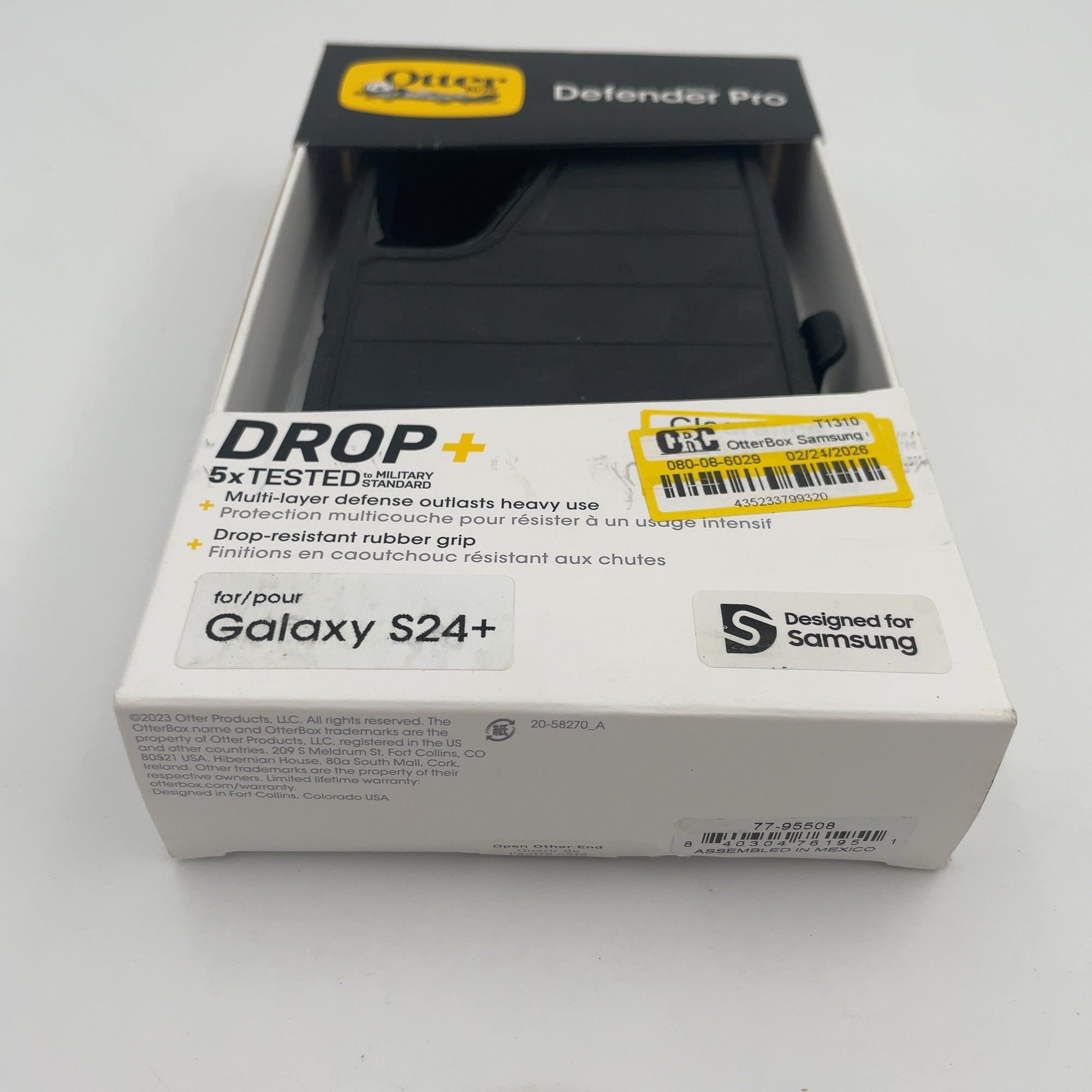 Otterbox Samsung Galaxy S24+ Defender Series Pro Case - Black: Scratch & Bump Resistant