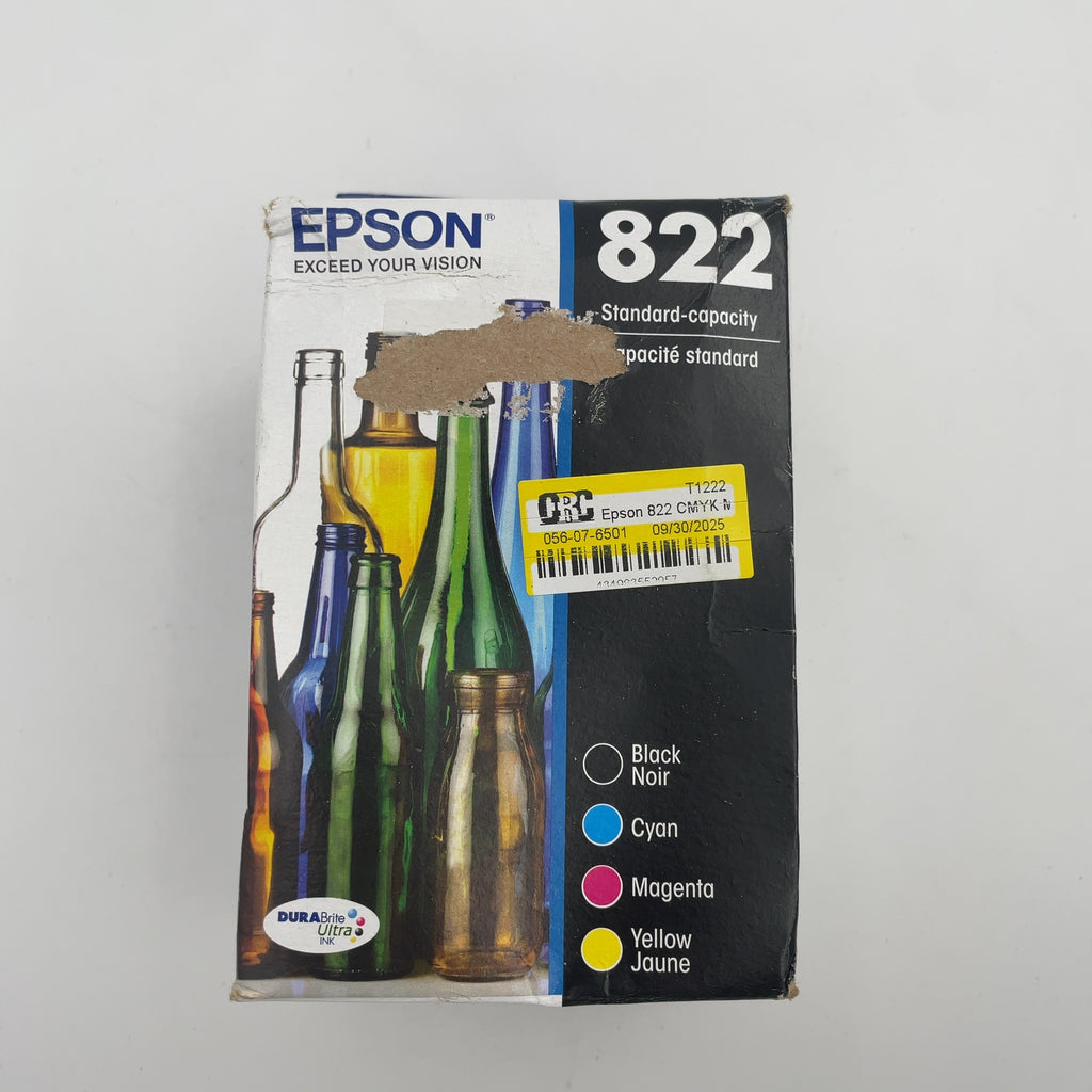 Epson 822 Cmyk Multipack Ink Cartridges: Standard Yield Printer Ink Combo Pack