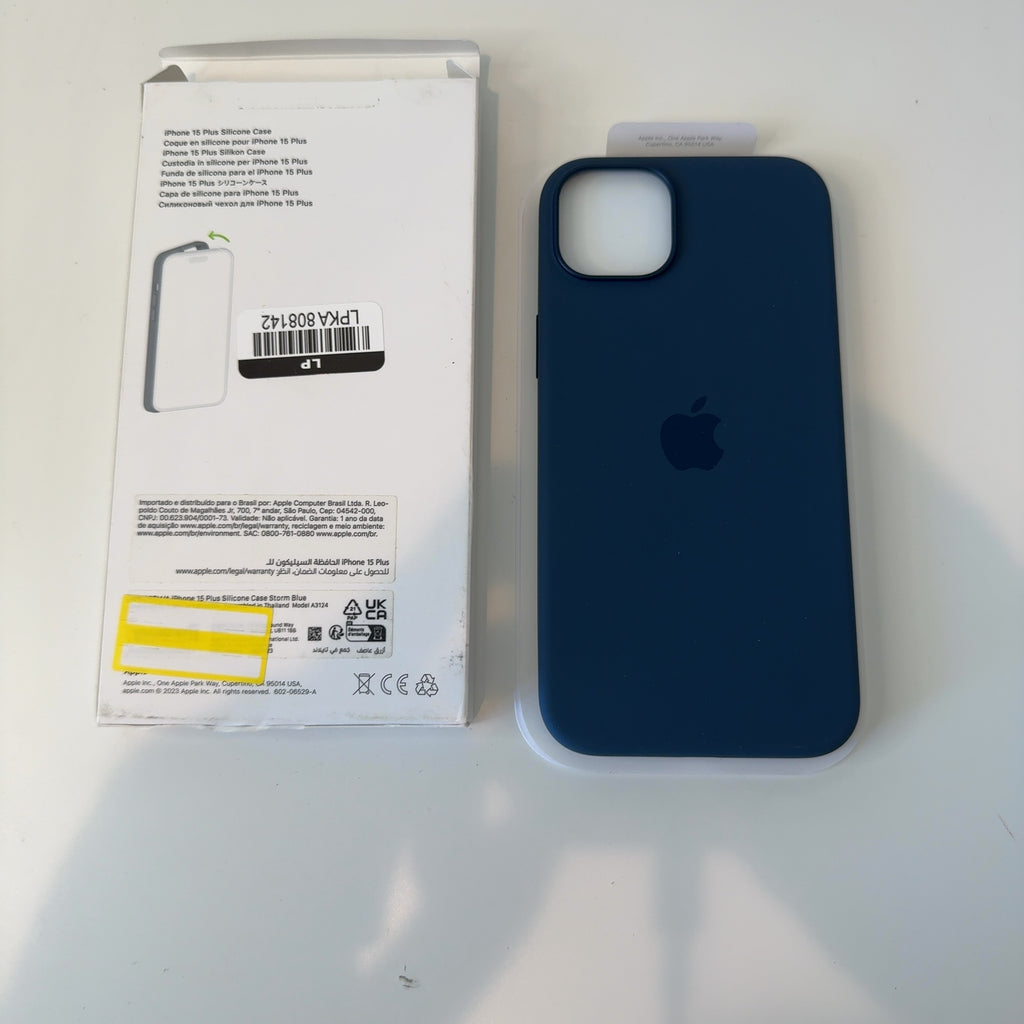 Apple Iphone 15 Plus Silicone Case With Magsafe - Storm Blue