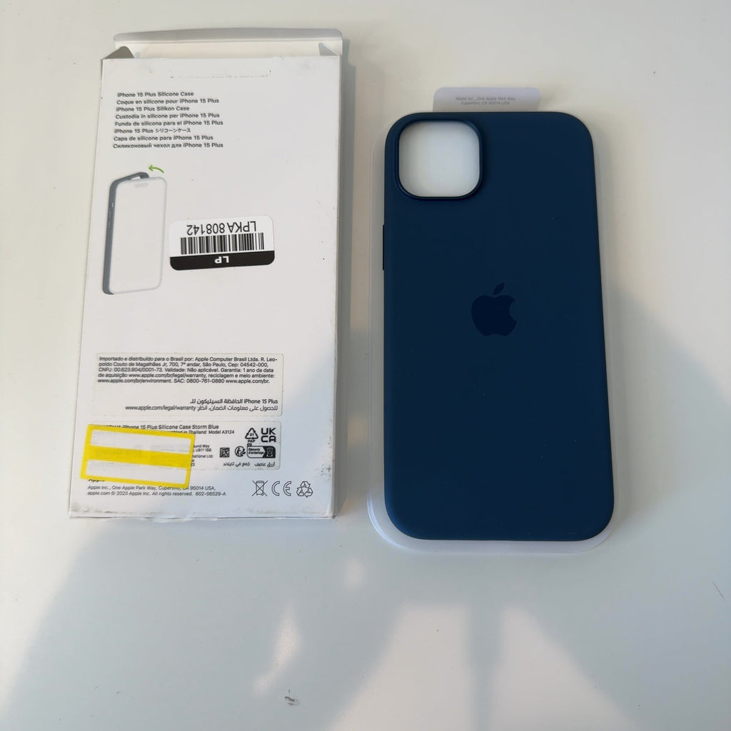 Apple Iphone 15 Plus Silicone Case With Magsafe - Storm Blue