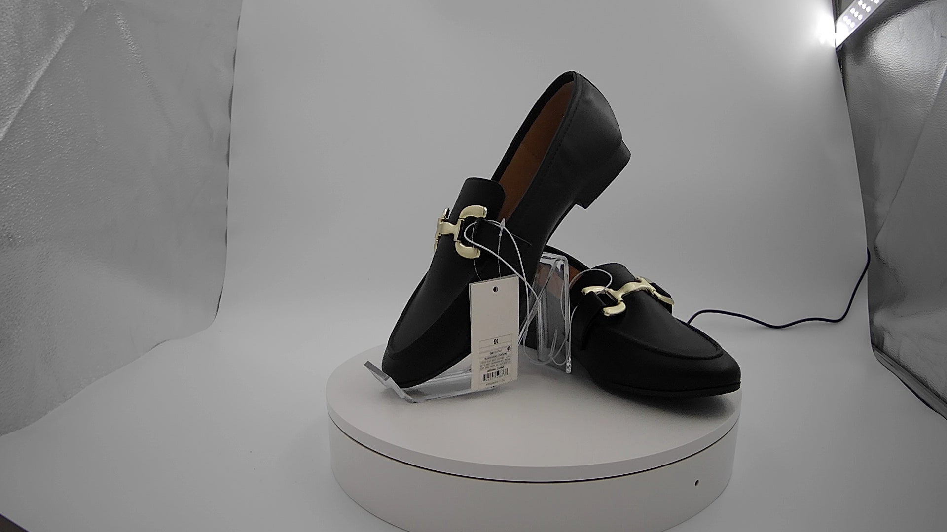 Women's Carolyn Loafers with Memory Foam Insole - A New Day Black 9.5: Slip On, Block Heel, Closed Round Toe