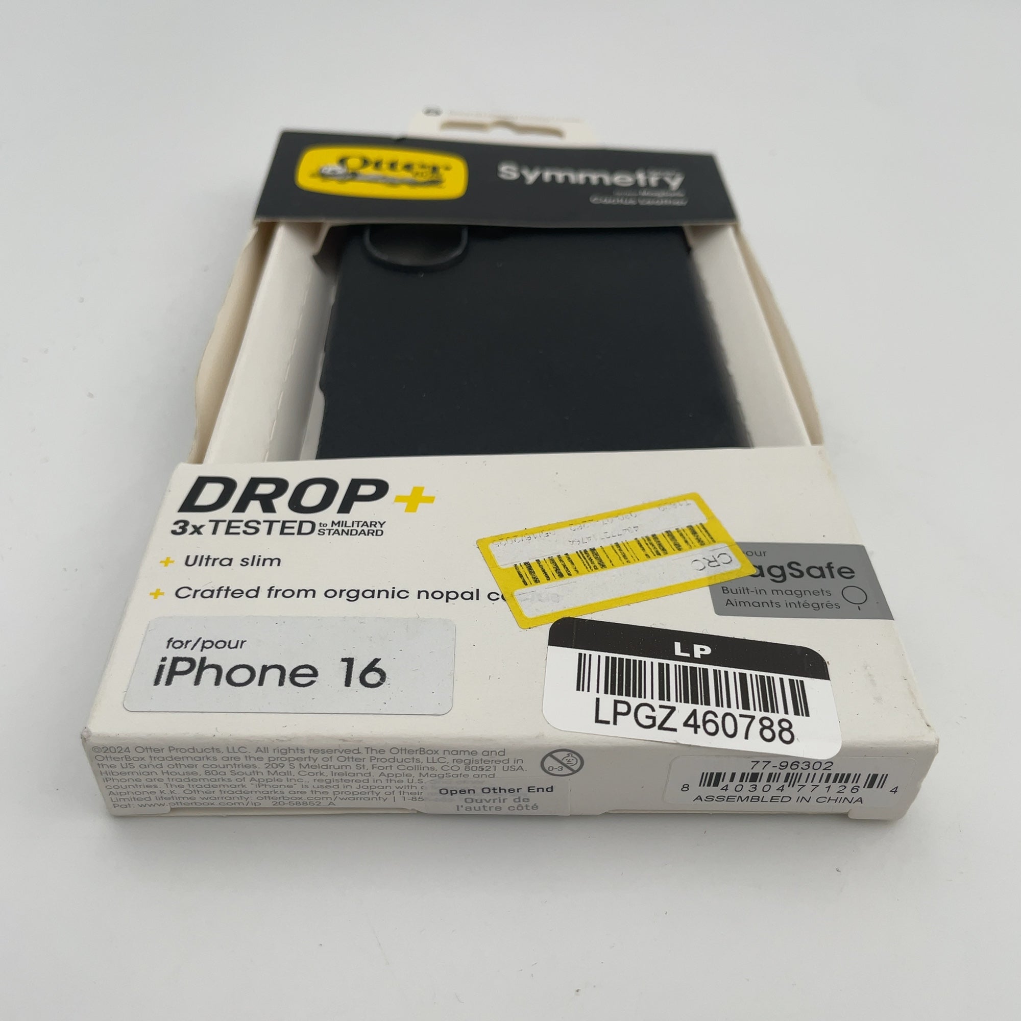 Otterbox Apple Iphone 16 Symmetry Cactus Leather Series Case With Magsafe - Noir Ash: Magsafe-Compatible Protective Cover