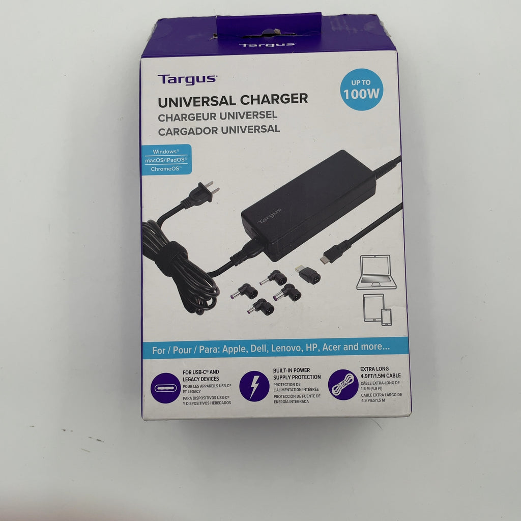 Targus Universal Charger Including All Usb-C Devices - Black: Outlet Adapter 4.5A Power