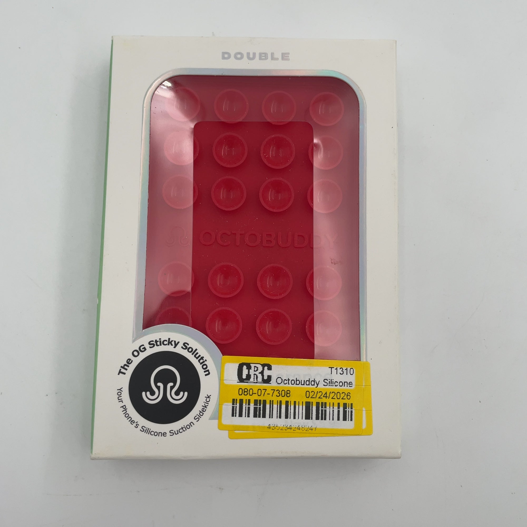 Octobuddy Silicone Suction Cup Phone Case Mount Double-Sided - Red