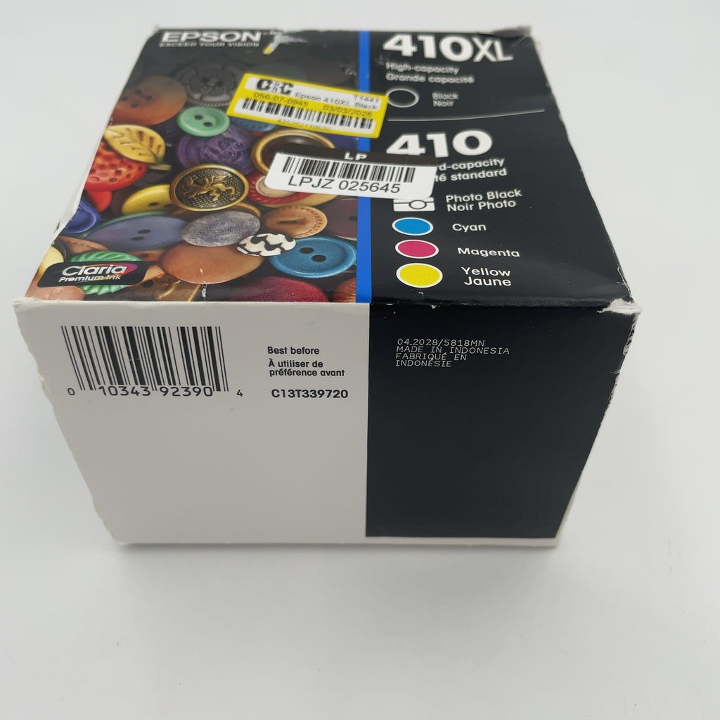 Epson 410XL Black & Standard Capacity Photo Black - C/M/Y Ink Cartridges Combo 5pk (T410XL-BCS) (Please be advised that sets may be missing pieces or otherwise incomplete.)