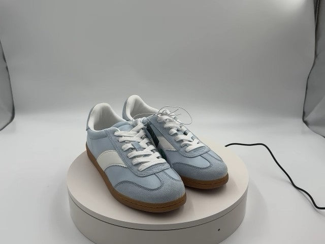 Women's Spencer Fashion Sneakers with Memory Foam Insole - Universal Thread 8.5 Light Blue: Lace Up, Low Top, Textured Outsole