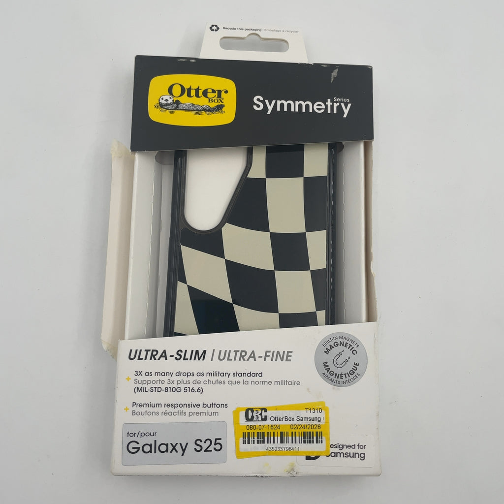 Otterbox Samsung Galaxy S25 Symmetry Series Case With Magnets - Wavy Charcoal: Plastic Cover
