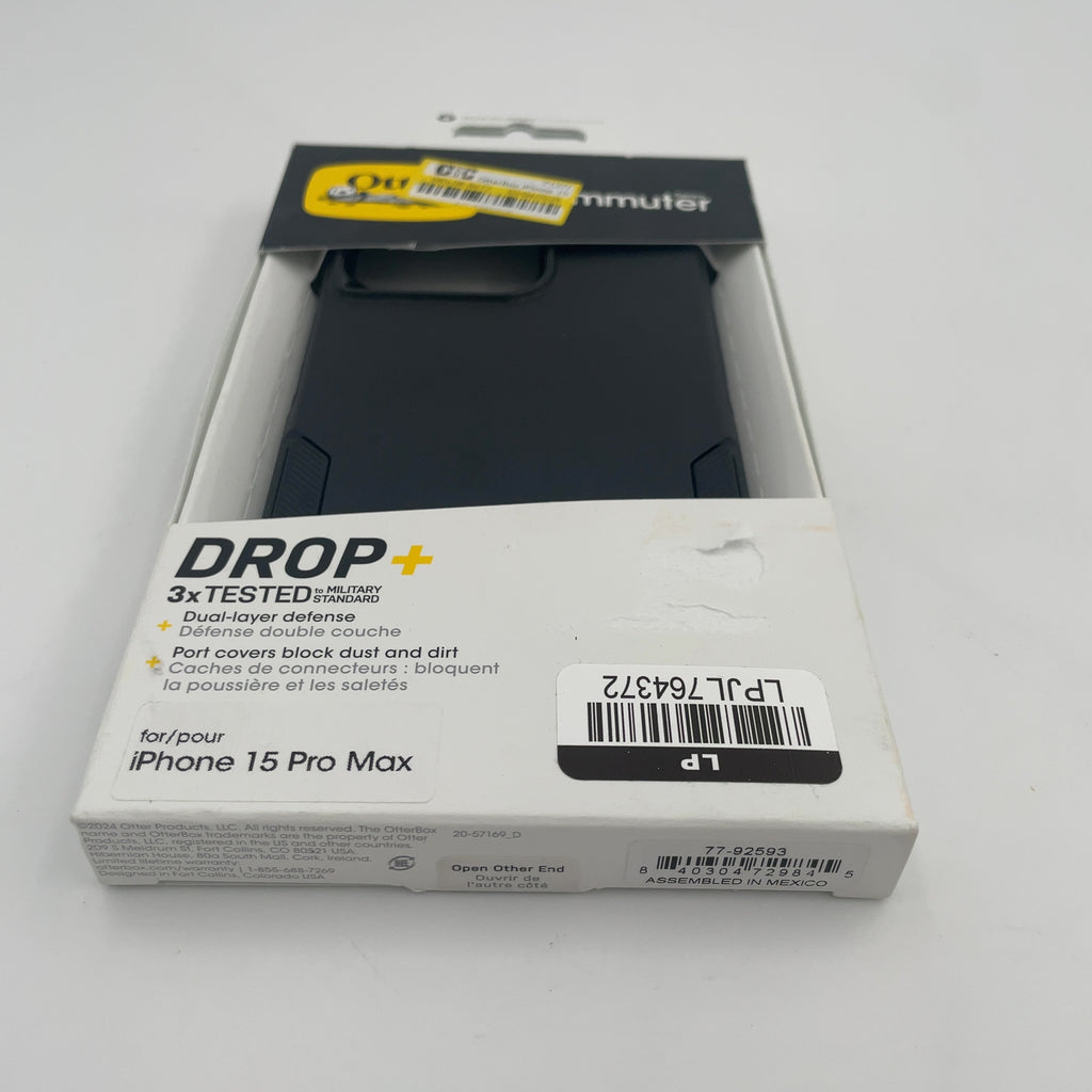 Otterbox Iphone 15 Pro Max Commuter Series Case - Black: Wireless Charging Compatible