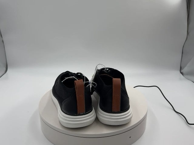 Men's Zeke Knit Dress Sneakers - Goodfellow & Co Black 7: Lace-Up, Cushioned Footbed, Memory Foam Insole, Faux Leather