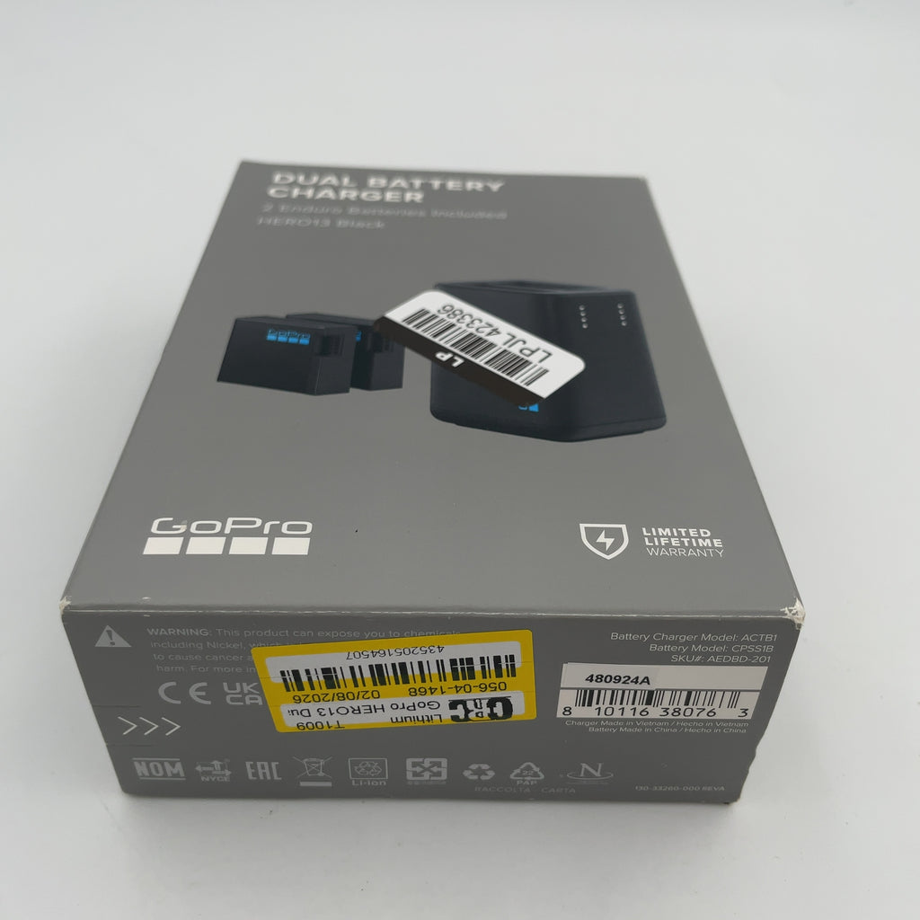 GoPro HERO13 Dual Battery Charger: Rechargeable Camera Device-Specific Batteries