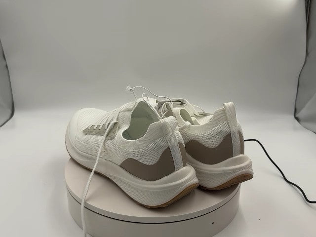 Men's Lee Knit Sneakers with Memory Foam Insole - Goodfellow & Co White 13: Lace-Up, Cushioned Footbed, Treaded Outsole