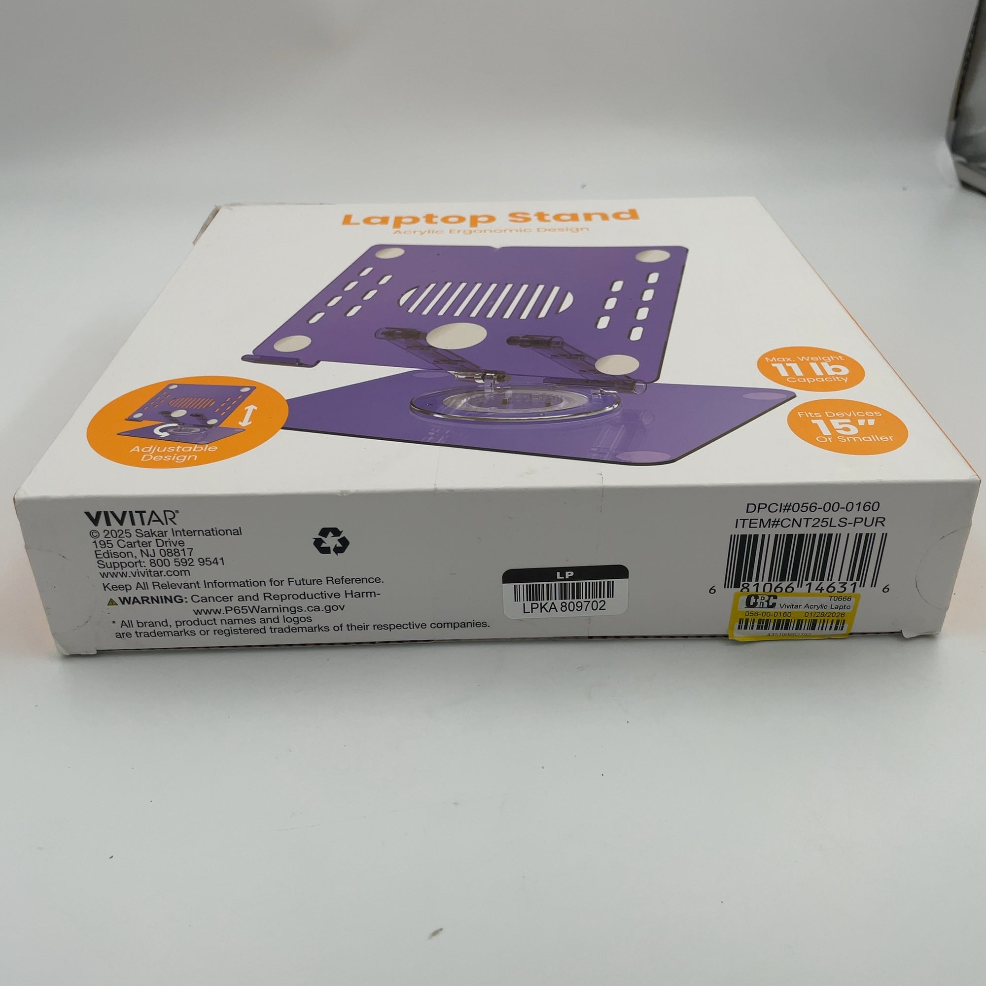 Vivitar Acrylic Laptop Stand - Light Purple