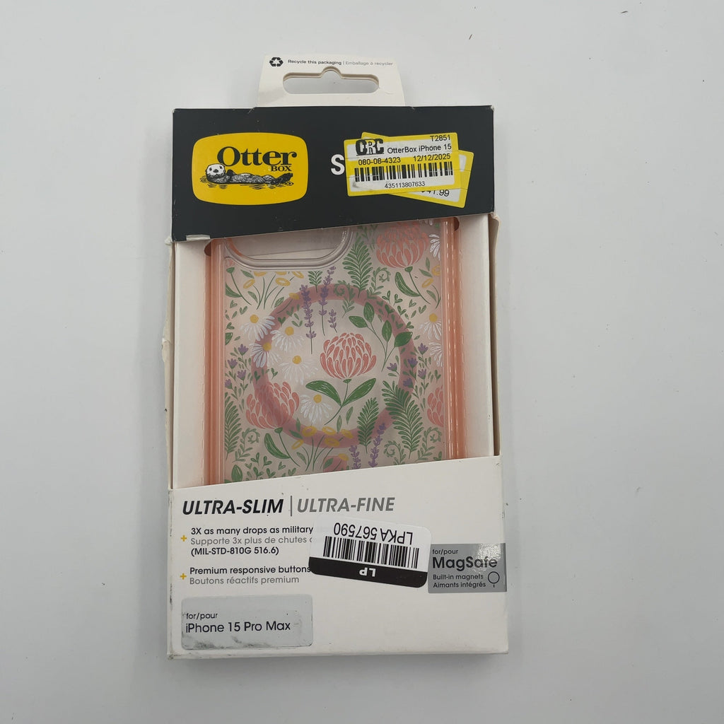 Otterbox Iphone 15 Pro Max Symmetry Series Case With Magsafe - Peachy Bloom: Polycarbonate Fruit Pattern