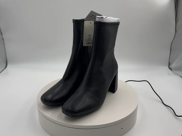 Women’s Pippa High Shaft Heeled Boots - A New Day Black 6.5
