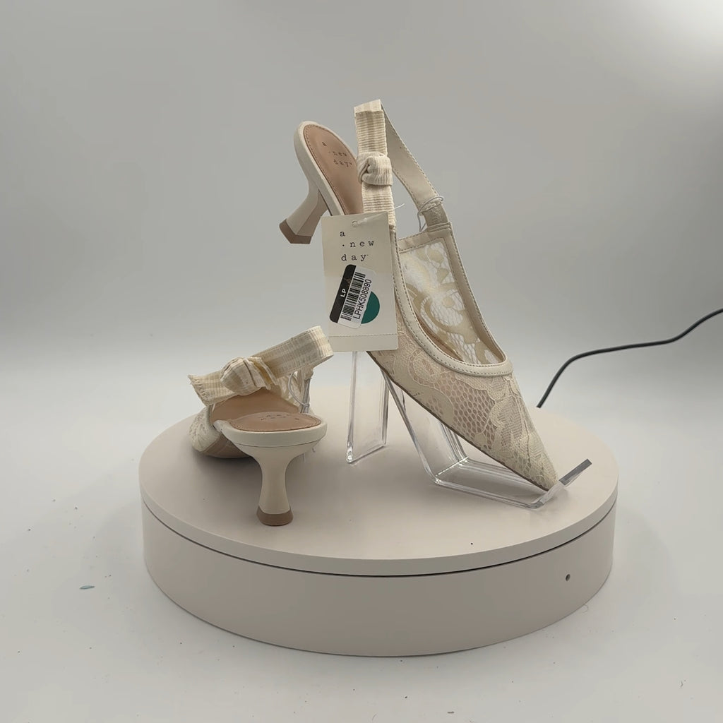 Women's Milan Slingback Pumps - A New Day Cream 9