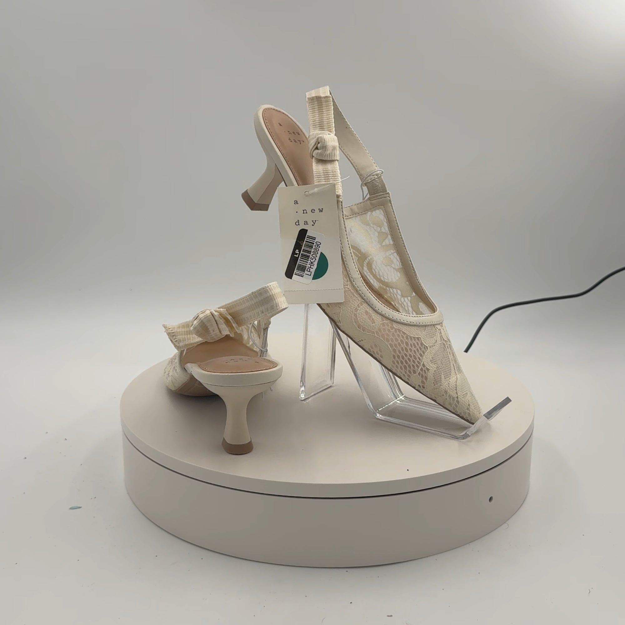 Women's Milan Slingback Pumps - A New Day Cream 9