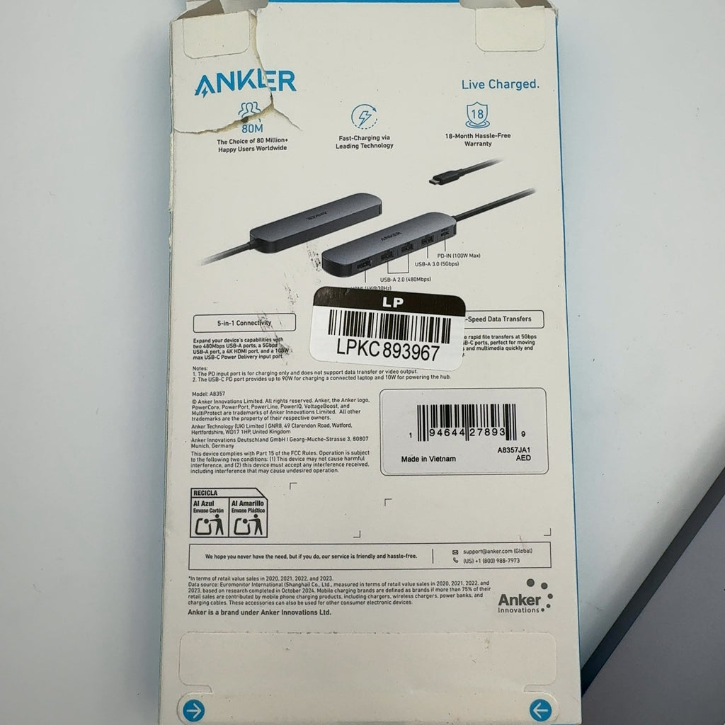Anker 5 In 1 Hub With Hdmi Docking Station