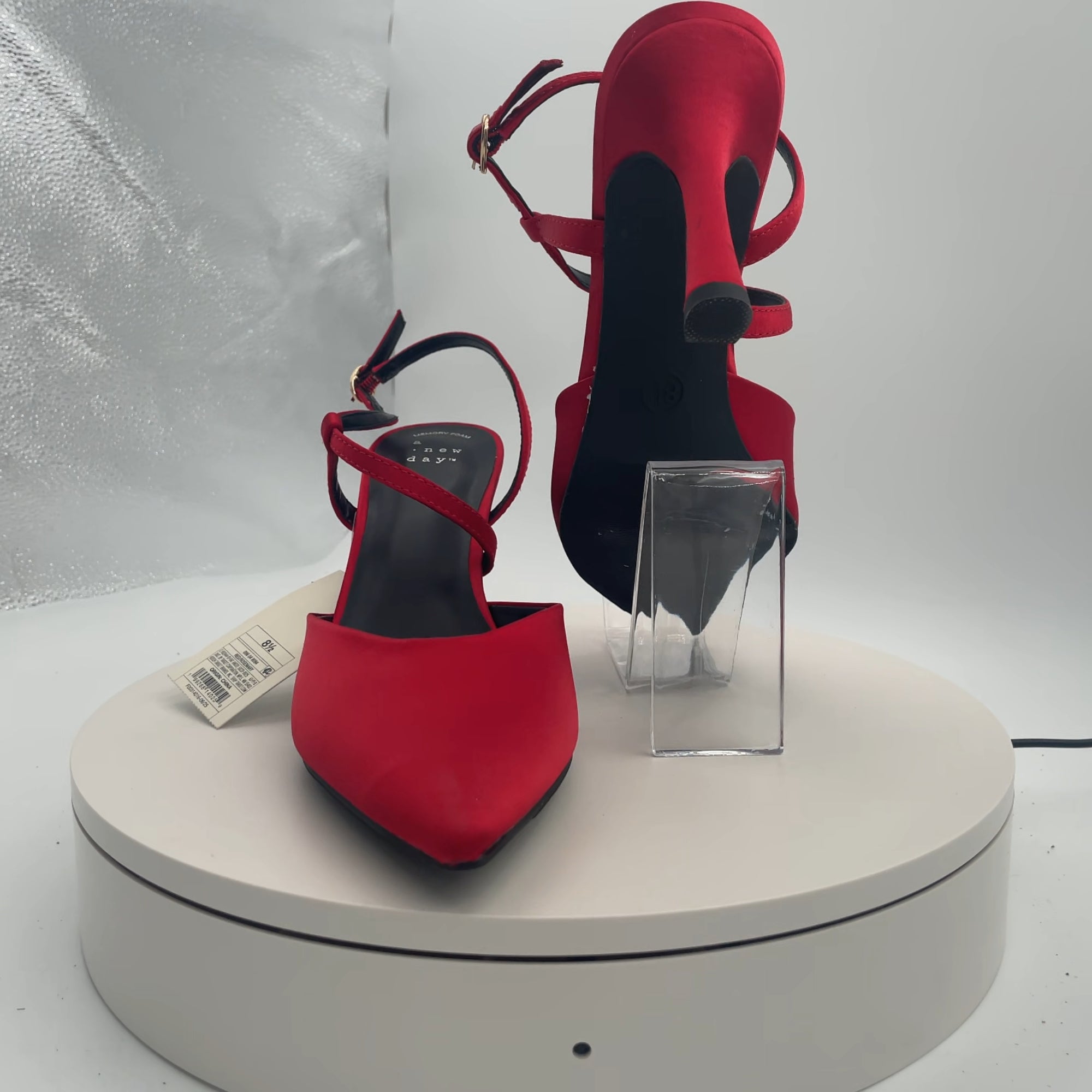 Women’s Rosemary Heels With Memory Foam Insole - A New Day Red 8.5