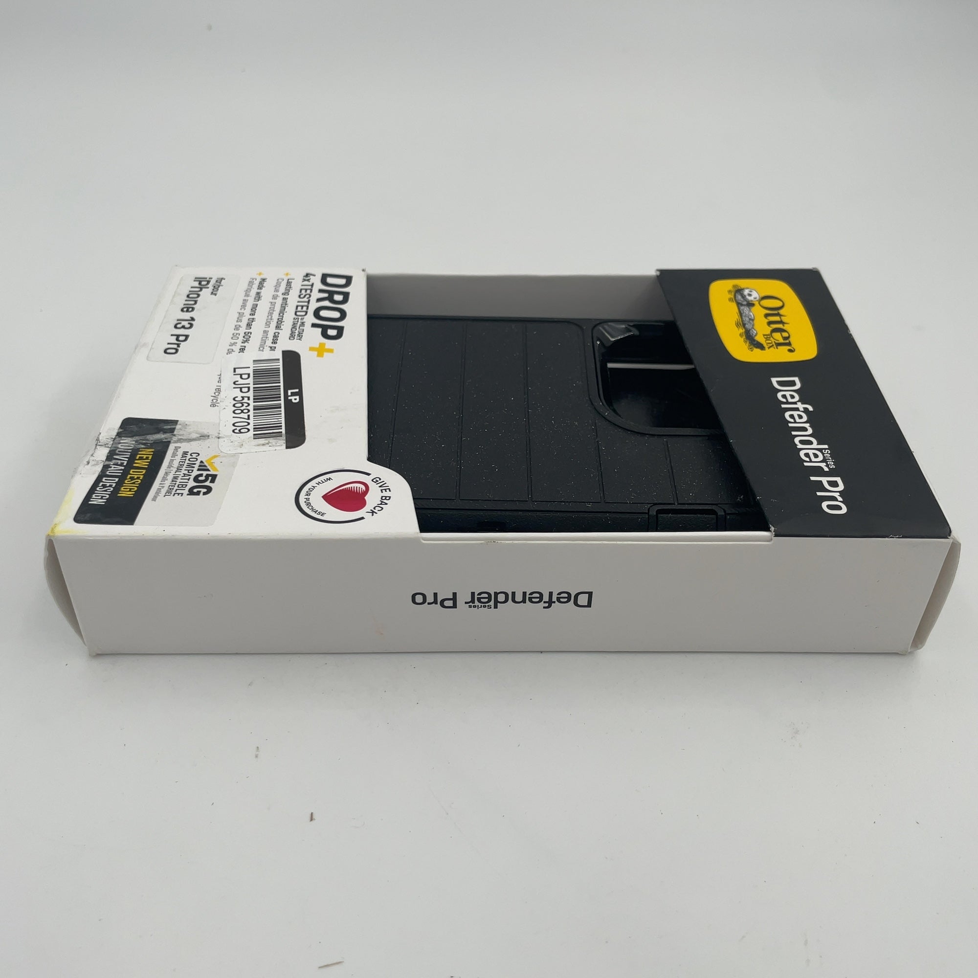 Otterbox Iphone 13 Pro Defender Series Pro Case - Black: Bump-Resistant, Solid Pattern