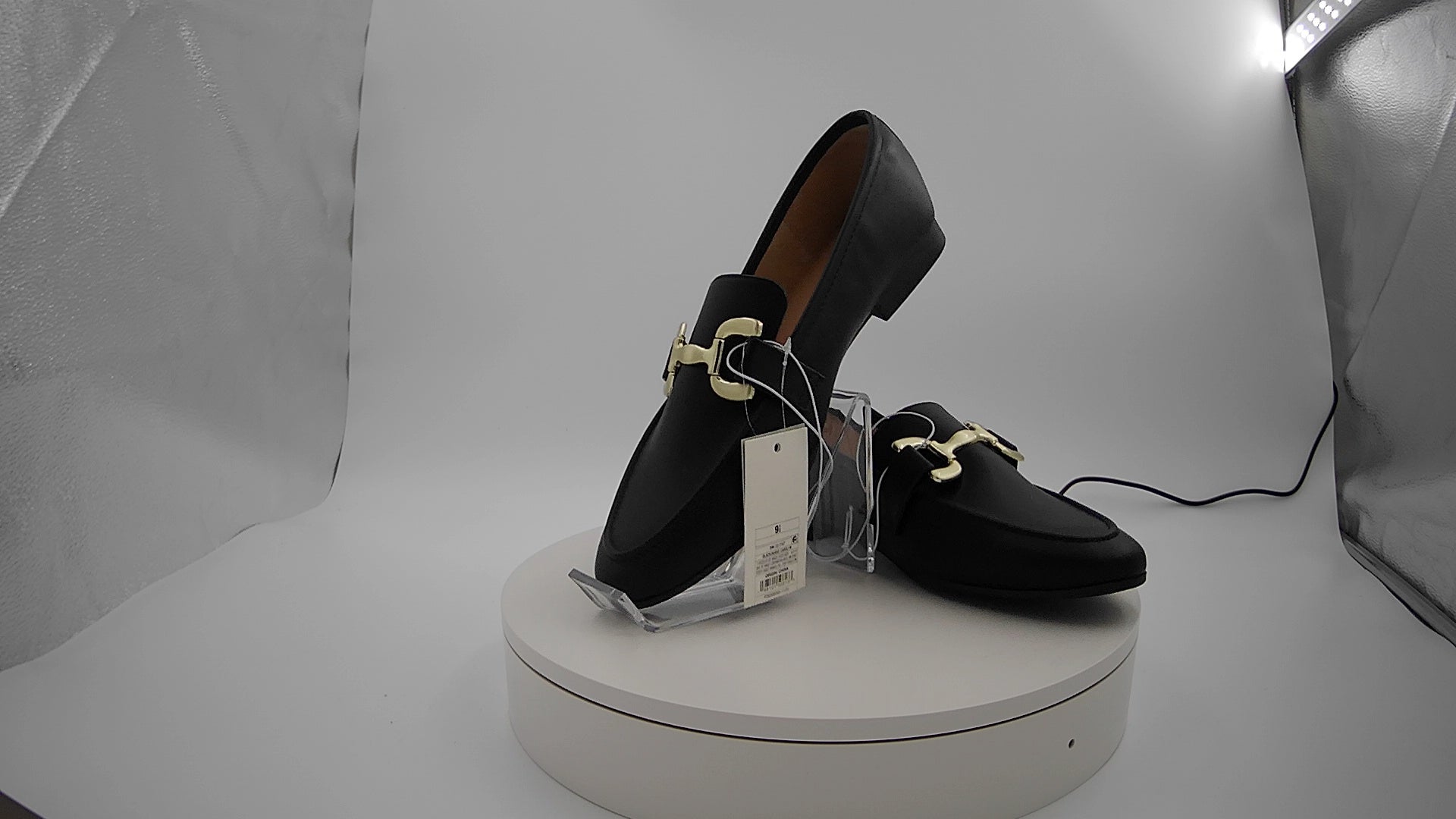Women's Carolyn Loafers with Memory Foam Insole - A New Day Black 9.5: Slip On, Block Heel, Closed Round Toe