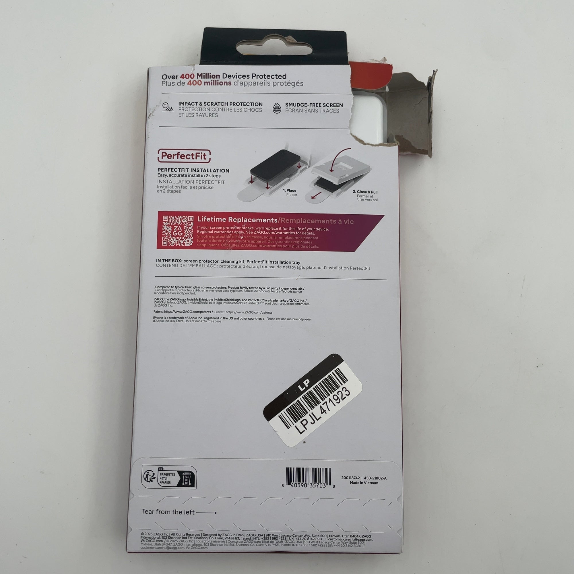 Zagg Apple Iphone Air Screen Protector Glass+ Defense