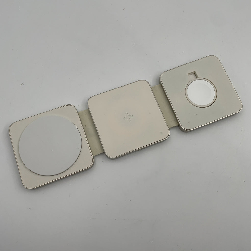 Qi2 Wireless 3-In-1 Folding Charging Pad - Stone White - Heyday White