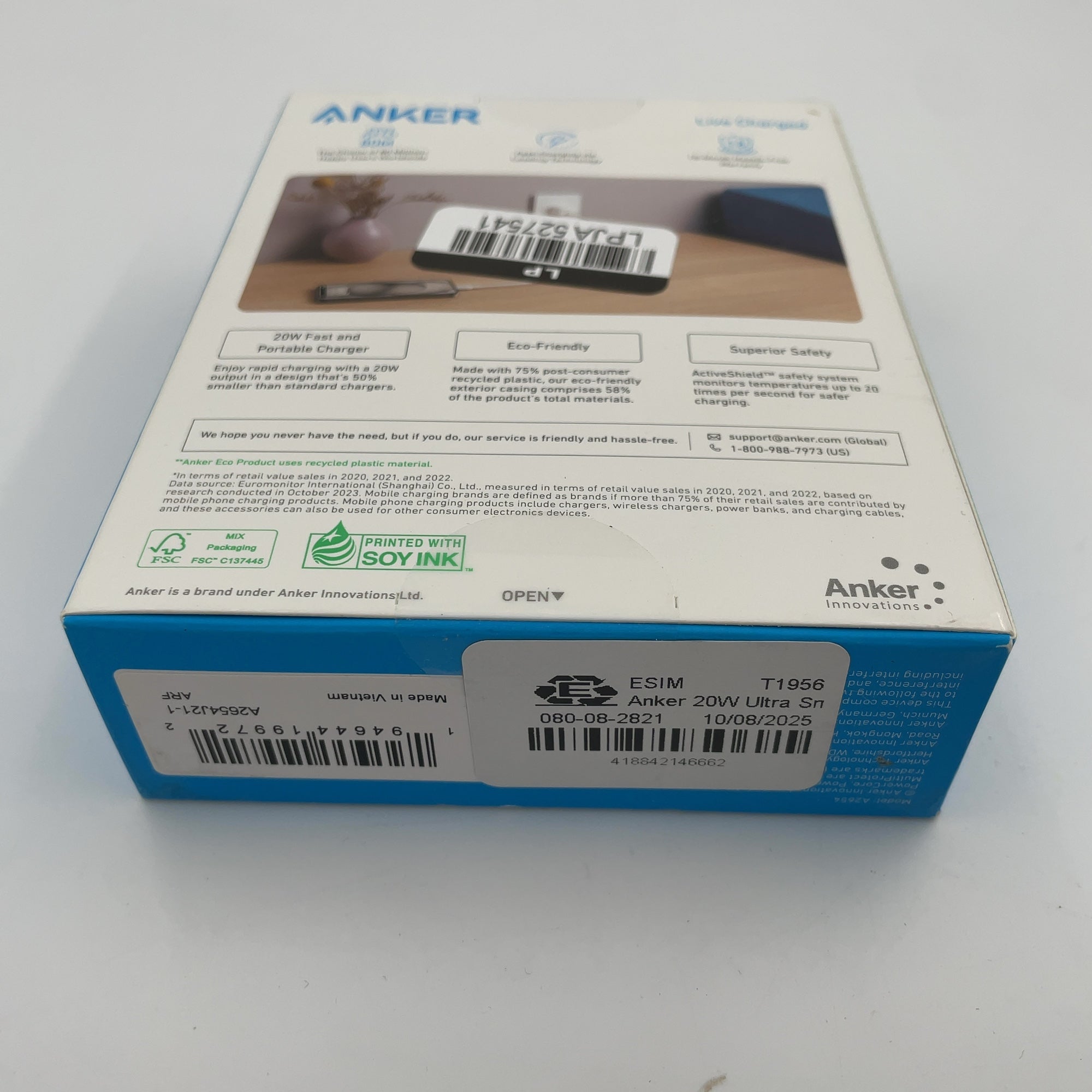 Anker 20W Ultra Small Charger - White: Usb-C Quick Charge For Iphone & Galaxy