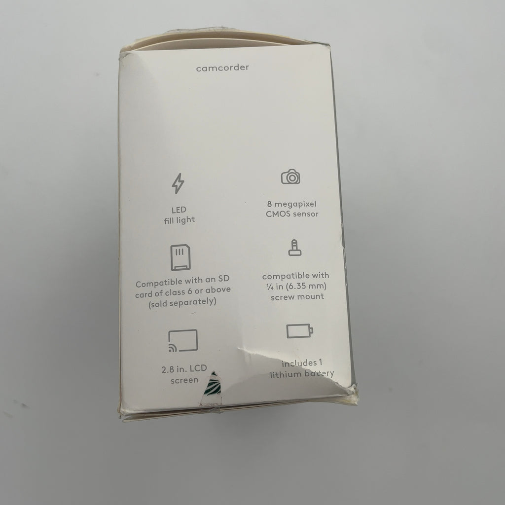 8Mp Camcorder - Heyday Silver: Built-In Microphone, 512Gb Storage, 2.7K Video