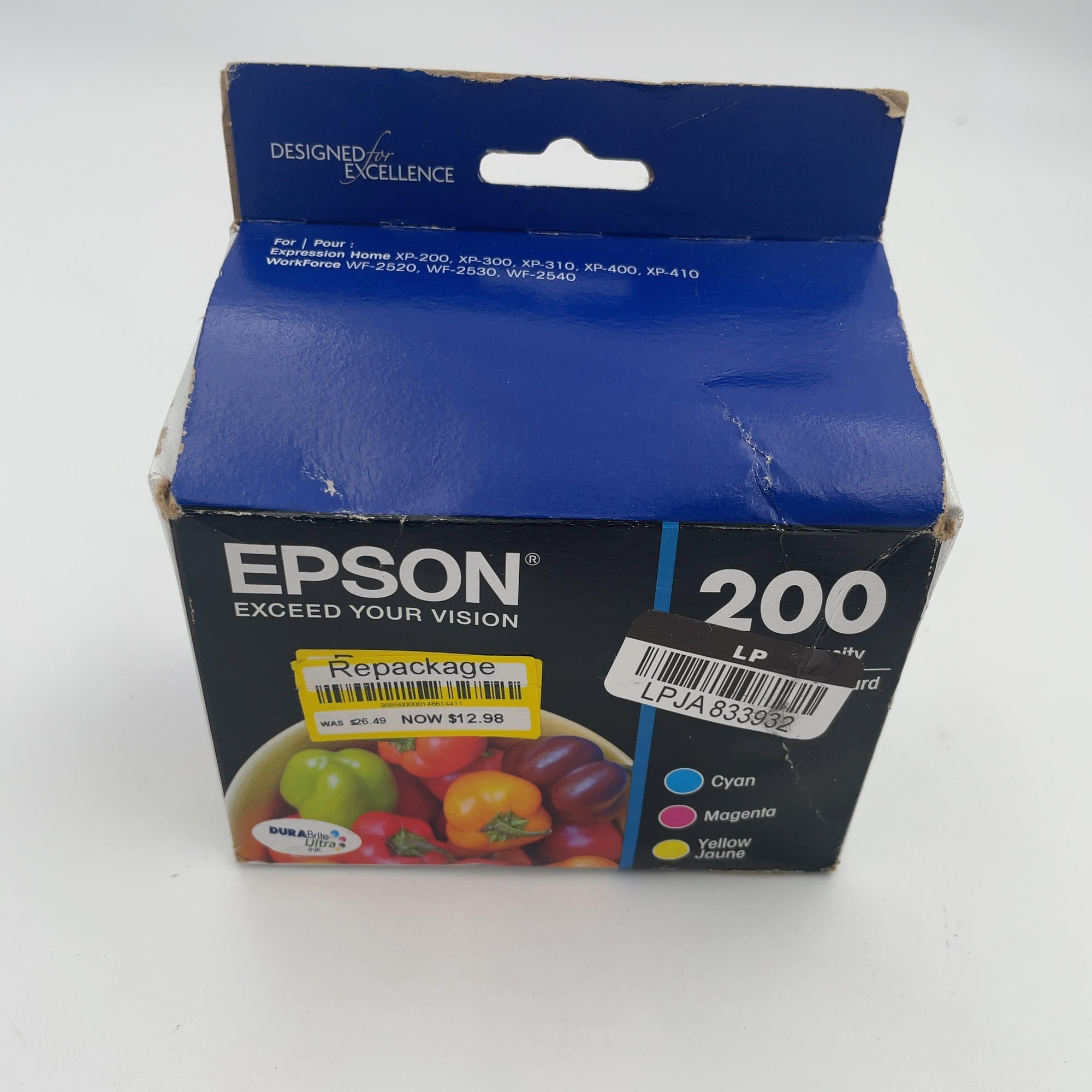 Epson 200 C/M/Y 3Pk Ink Cartridges - Cyan, Magenta, Yellow (T200520-Cp): Standard Yield Series, Ink Combo Pack For Printers (Please Be Advised That Sets May Be Missing Pieces Or Otherwise Incomplete.)